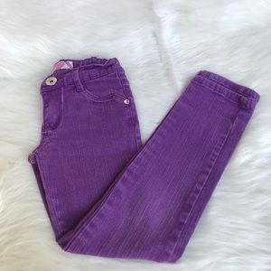 GeGe Purple Jeans Straight Leg w/rhinestones sz 6X